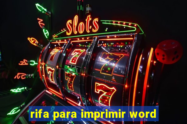 rifa para imprimir word